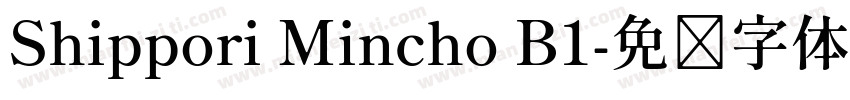 Shippori Mincho B1字体转换
